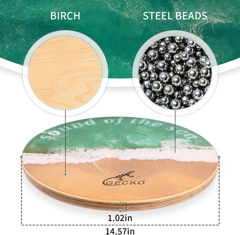 GECKO Ocean Wave Percussion Instrument - 14.6 Inch Birchwood Frame with Beads for Meditation, Sensory Play, Music Education, and Live Performances - Image 5